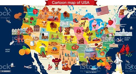 Dibujo Mapa De Estados Unidos Illustracion Libre De Derechos 613865690