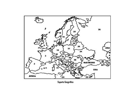 Europa Mapas Para Colorir