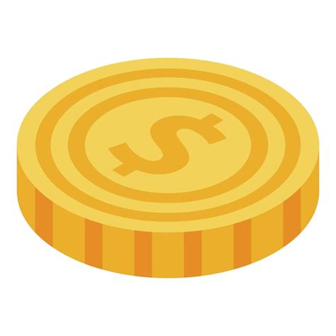 symbol für steuerdollar münze isometrische darstellung des vektorsymbols für steuerdollar münzen