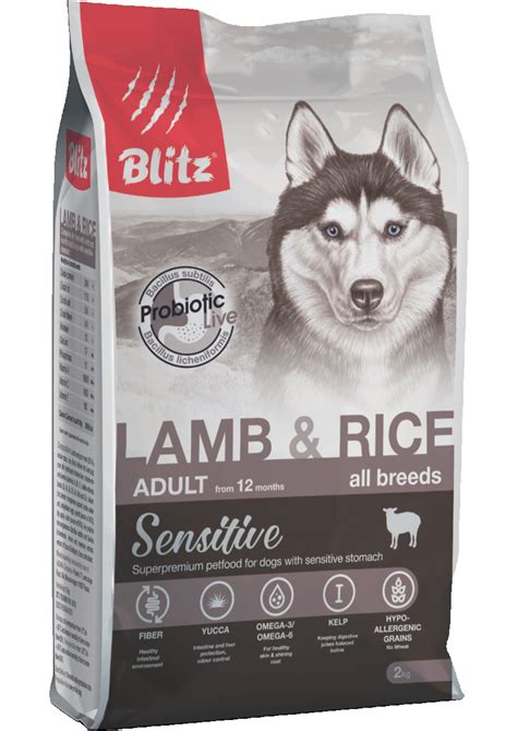 Сухой корм Блиц для взрослых собак всех пород — Blitz Adult Lamb