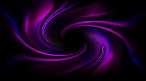Purple And Blue Abstract Patterns On A Black Background