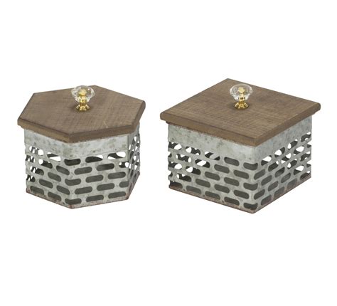 Decorative Metal Storage Boxes With Acrylic Knobs Tripar