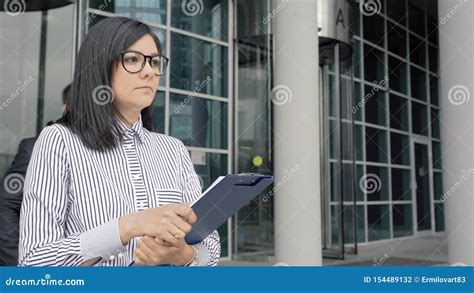 Business Man Leaving The Office Touching Colleague Woman She Slapping