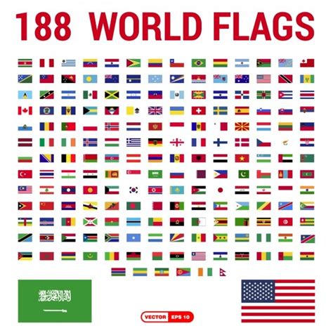 Flags Of The World Collection Vector Free Download