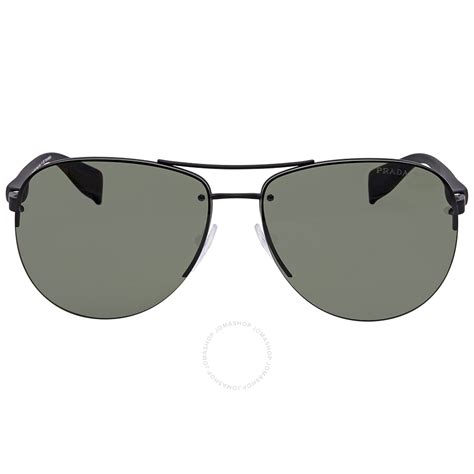 Prada Green Aviator Sunglasses Ps 56ms Dg05x1 65 Prada Sunglasses Jomashop