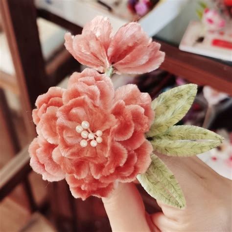 Chinese Ronghua 中国绒花 Flower T Ideas Flower Diy Crafts Flower Crafts