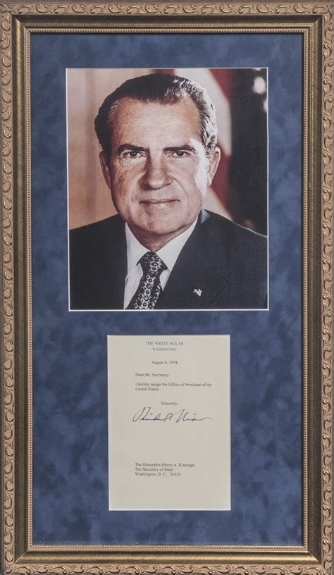 Lot Detail 1974 Richard Nixon Signed White House Resignation Letter