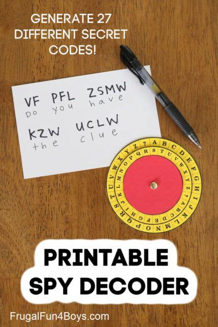 Code Activity For Kids Make A Spy Decoder Wheel Frugal Fun For Boys