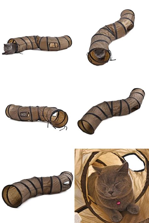 Visit To Buy Sfunny Pet Tunnel Cat Play Tunnel Brown Foldable 1