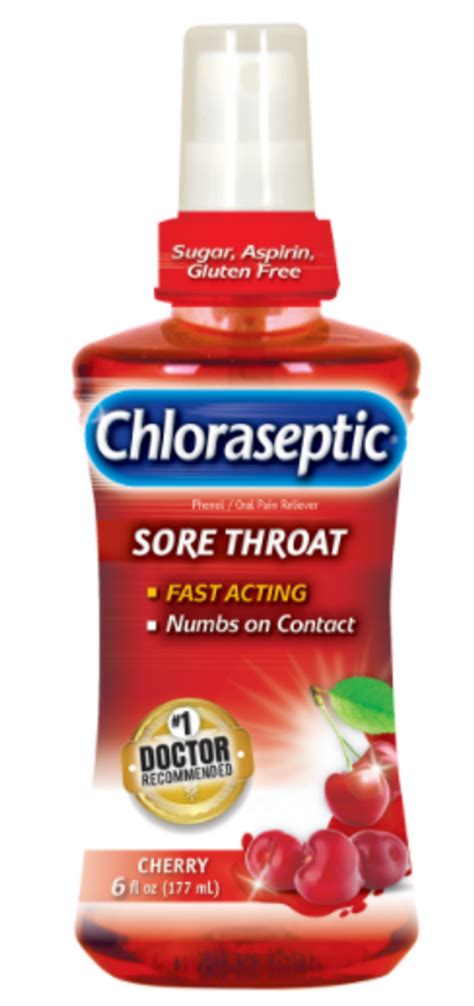 Chloraseptic Sore Throat Spray Cherry Flavour 177 Ml White Cross