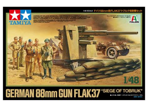 German 88mm Gun Flak37 Siege Of Tobruk Tamiya 37009