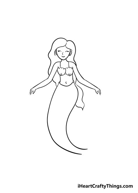 How To Draw A Mermaid Easy For Kids Wilson Begaind