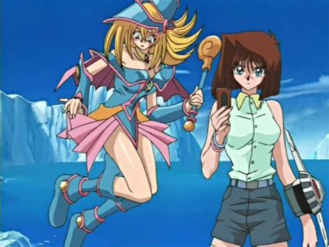 Yu Gi Oh Duel Monsters Anzu Mazaki And Black Magician Girl Capcom