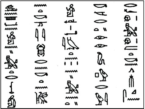 Jeroglíficos Egipcios Historia Dll Alfabeto