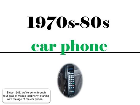 1970s 80s Car Phone Since 1946