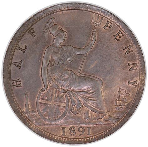Halfpenny 1891 Coin From United Kingdom Online Coin Club