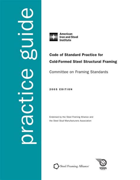 Code Of Standardpracticeforcold Formedsteelstructuralframing