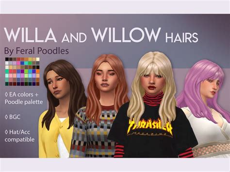 Sims 4 — Willa Hair By Feralpoodles — Long And Flowy Hair This Is The