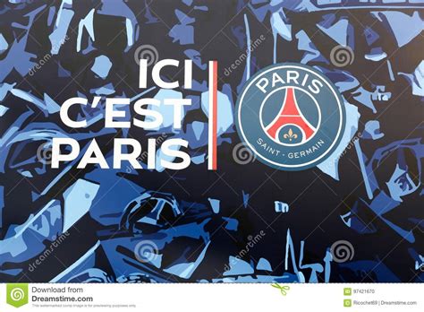 The abbreviation of psg is paris saint germain. PSG Logo And Slogan On The Wall Of Parc Des Princes ...