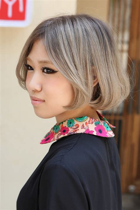 The best bob hairstyles for your face shape. Japanese Hairstyles: Chin-Length Gray Bob Cut with Cute ...