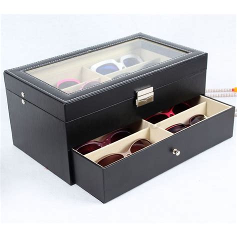 12 Slot Black Oversized Eyeglass Sunglass Glasses Organizer Storage Display Case Ebay