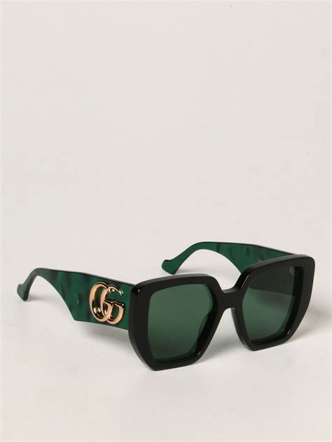 Gucci Sunglasses In Acetate Green Gucci Sunglasses Gg0956s Online