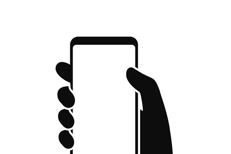 Hand Holding Smartphone Icon Custom Designed