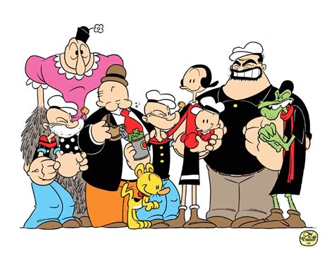 Popeye And His Supporting Cast By Jay Fosgitt In Travis Ellisors