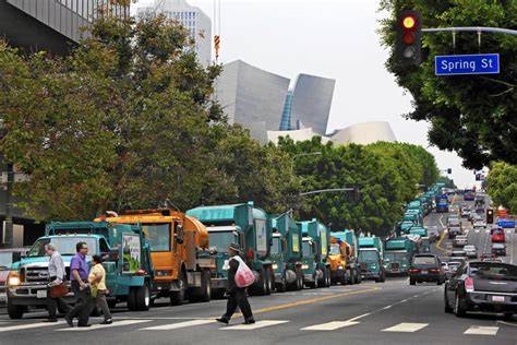 La City Sanitation Workers Disciplined For On Duty Protest Los