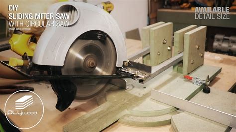 Diy Sliding Miter Saw With Circular Saw How To Made Youtube