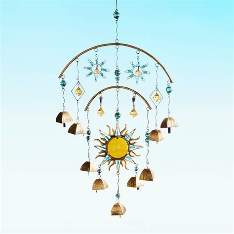 Glass Sun Wind Bells Wind Chimes Unique Wind Chime Star Decorations