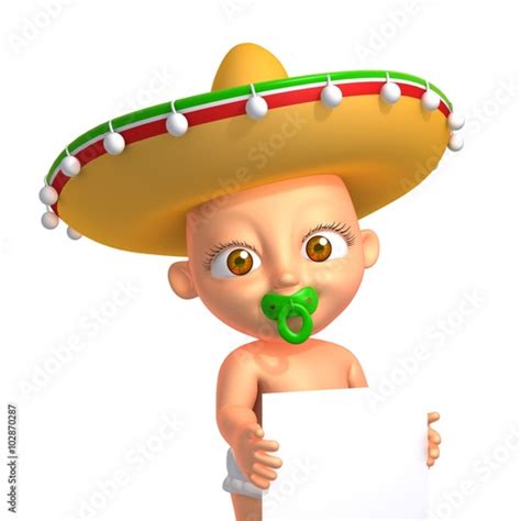 Ilustração Do Stock Mexican Baby 3d Illustration Adobe Stock