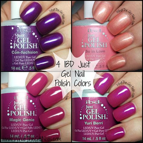 Purple And Pink Swatches Of Ibd Just Gel Nail Polish Colors