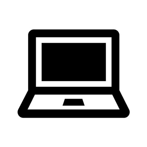 Laptop Icon Black And White Png