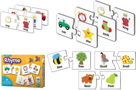 13 Rhyme Card Puzzle And Domino Games For Primary And Preschool Children