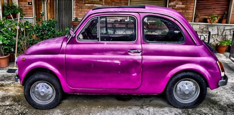 Purple Metallic Fiat 500