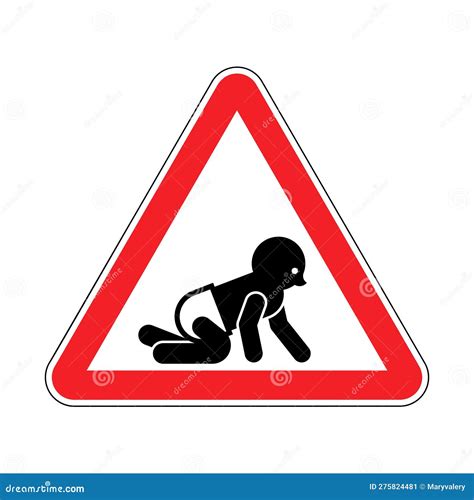 Attention Baby Sign Caution Infant Symbol Stock Vector Illustration