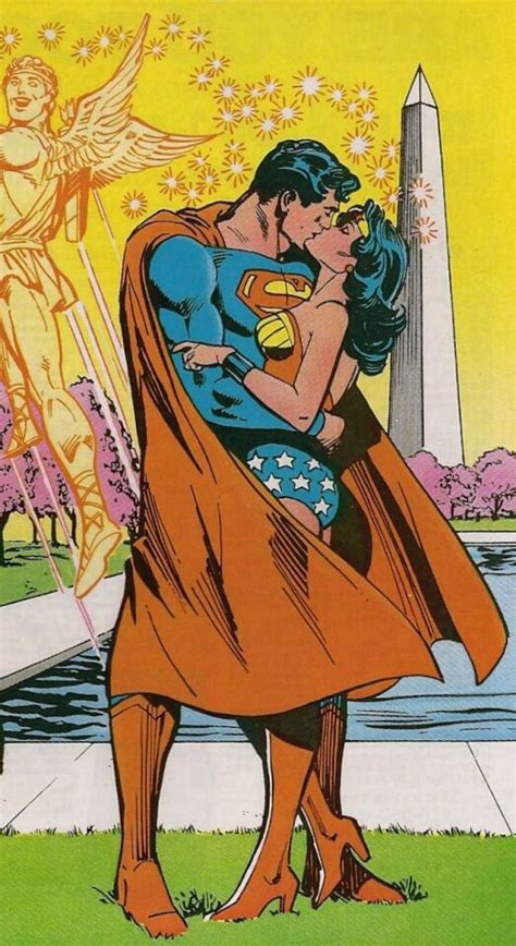 Superman Wonder Woman Kiss Superman Wonder Woman Wonder Woman Comic Comics