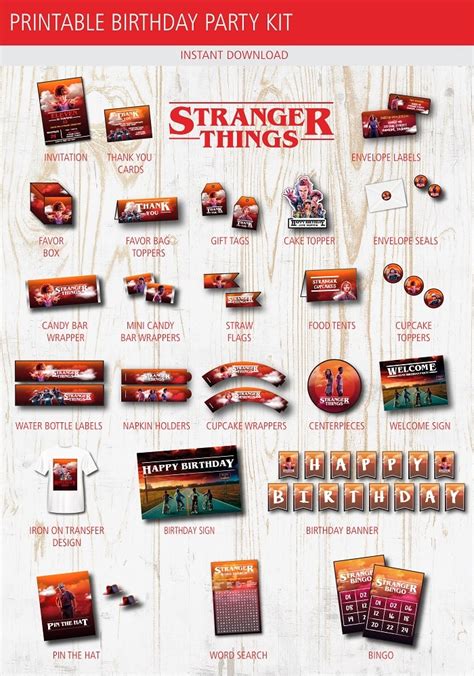 Stranger Things Party Printables