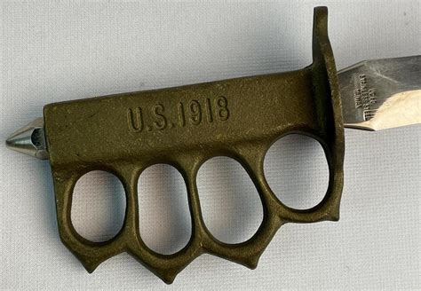 Lot Us 1918 Brass Knuckle Replica Trench Knife W Ka Bar Us Army