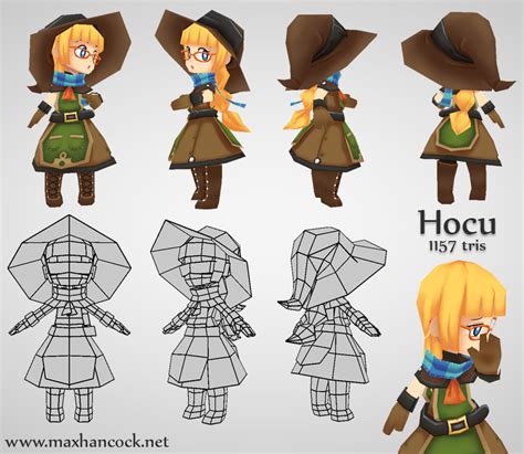 Hocu 3d Low Poly Character By Kouotsu On Deviantart Low Poly