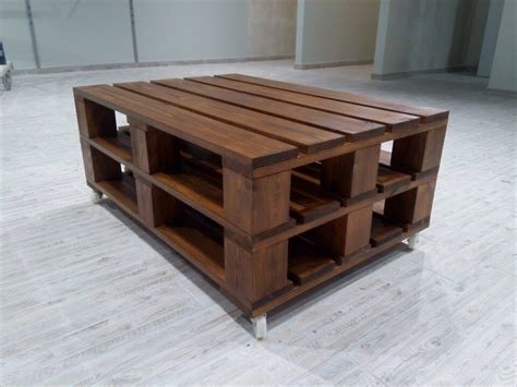 Recycled Pallet Coffee Table On Wheels 101 Pallets