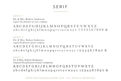 Wedding Stationery Guide Fonts Part I Banter And Charm