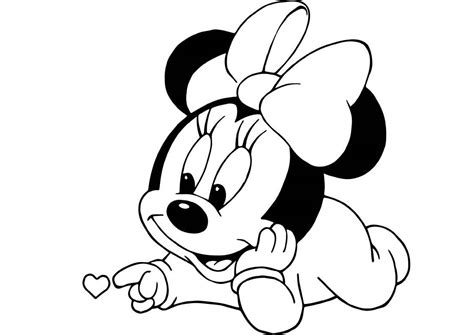 These minnie mouse coloring pages will definitely draw attention of kids, as she has been one of. Coloring Pages | Baby Minnie Mouse Coloring Pages