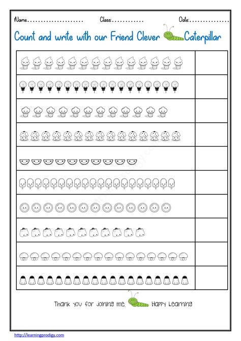 Free Printable Counting Worksheet For Preschoolerscount And Write