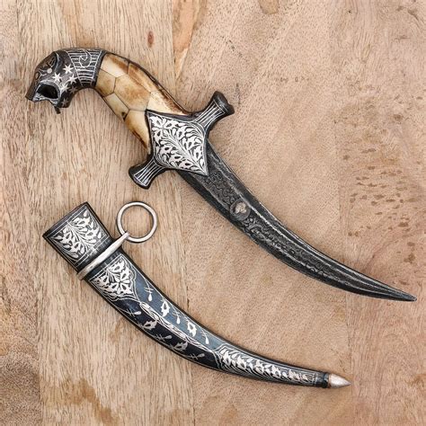 Craftvatika Vintage Damascened Dagger Mughal Indo Persian Antique Knife