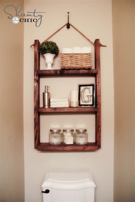 See more ideas about bathroom wall storage, pantry cabinet, tall cabinet storage. Hanging Bathroom Shelf Step 3 - Shanty 2 Chic