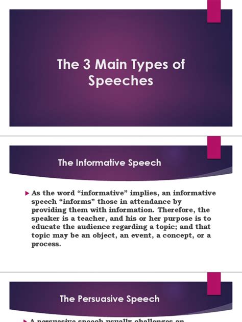 The 3 Main Types Of Speeches Public Speaking