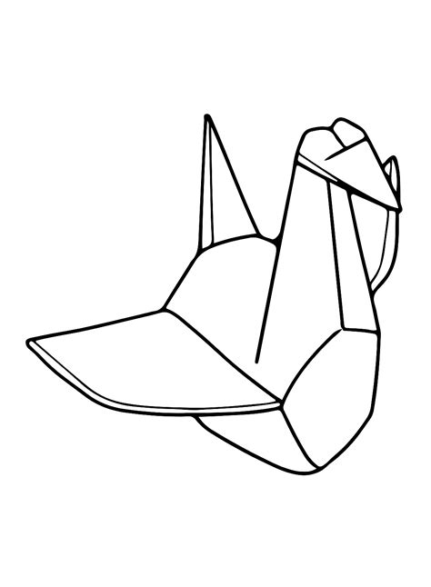 Bird Origami Coloring Page Free Printable Coloring Pages