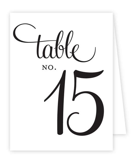 Printable Wedding Table Numbers Template Printable Templates